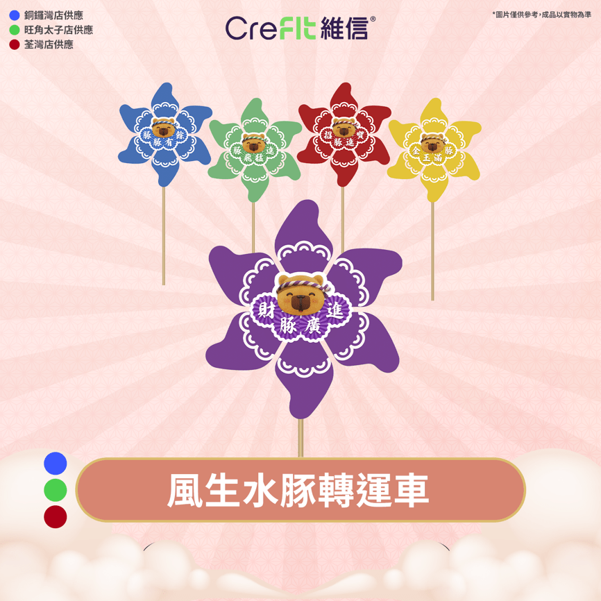 風生水豚轉運車，代表「運轉乾坤」。