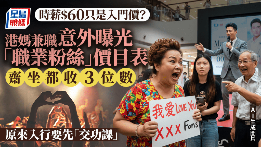 港媽兼職意外曝光「職業粉絲」價目表 時薪$60只是入門價？齋坐都收3位數 原來入行要先「交功課」｜Juicy叮