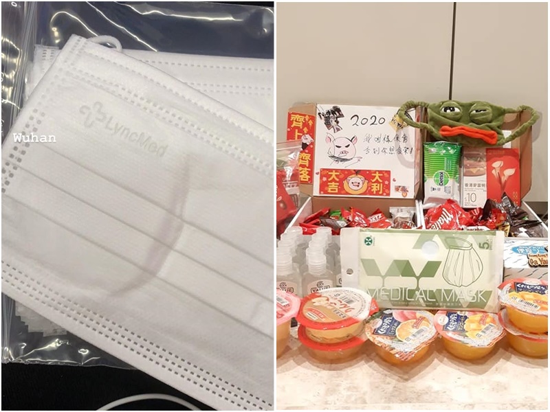 有DSE考生網上索取口罩;有網民贈送防疫用品。將軍澳街坊經濟圈圖片