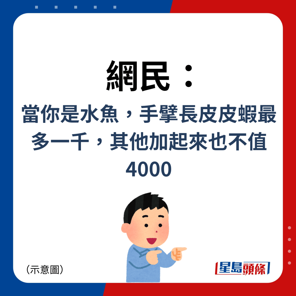 网民：当你是水鱼，手擘长皮皮虾最多一千，其他加起来也不值4000