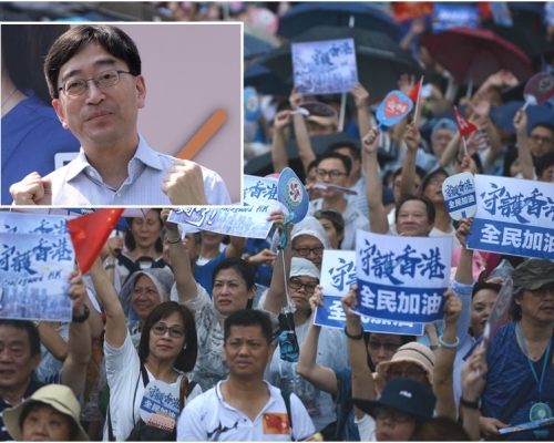 高永文(小圖)呼籲社會反對暴力。