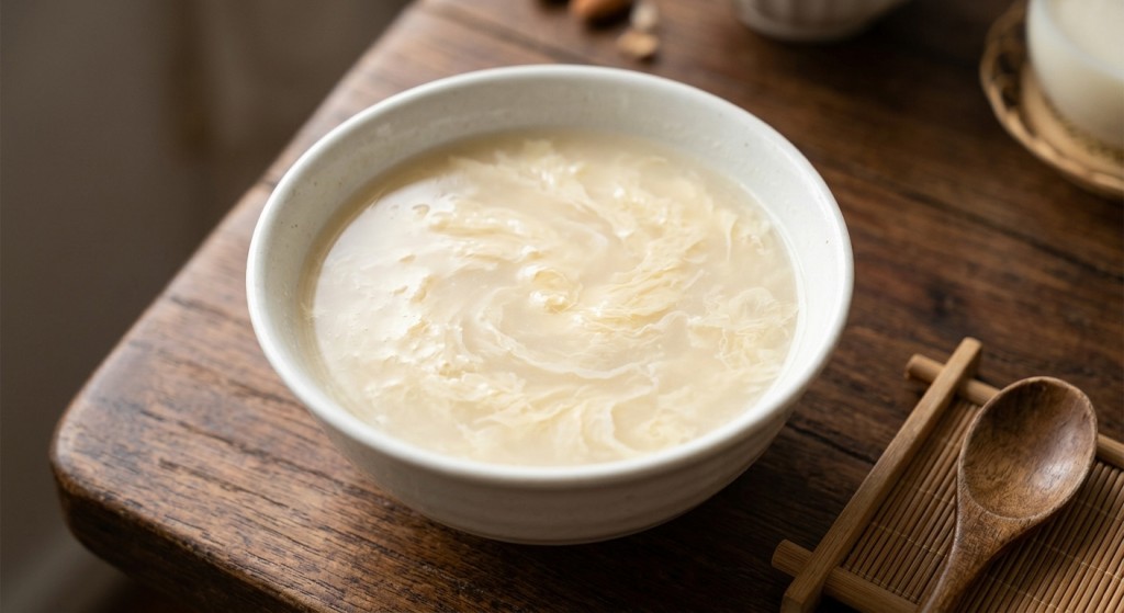 蛋花杏仁茶(AI生成示意圖) 蛋花杏仁茶(AI生成示意圖)
