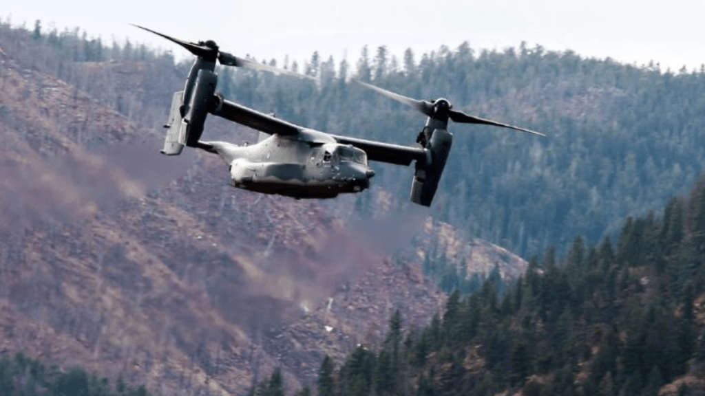 图为CV-22型「鱼鹰」倾转旋翼机。美国国防部