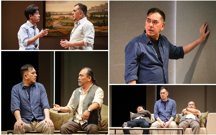 黃秋生、朱栢康、陳淑儀主演的舞台劇《ART呃》前晚(13 日)公演。