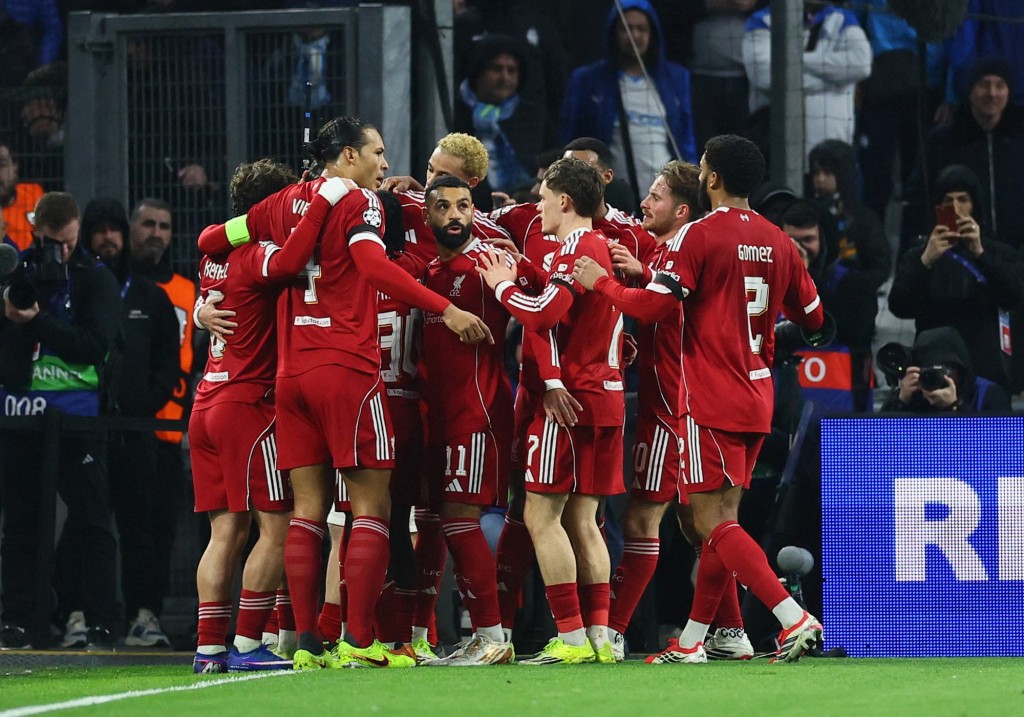 利物浦3：0馬賽。路透社