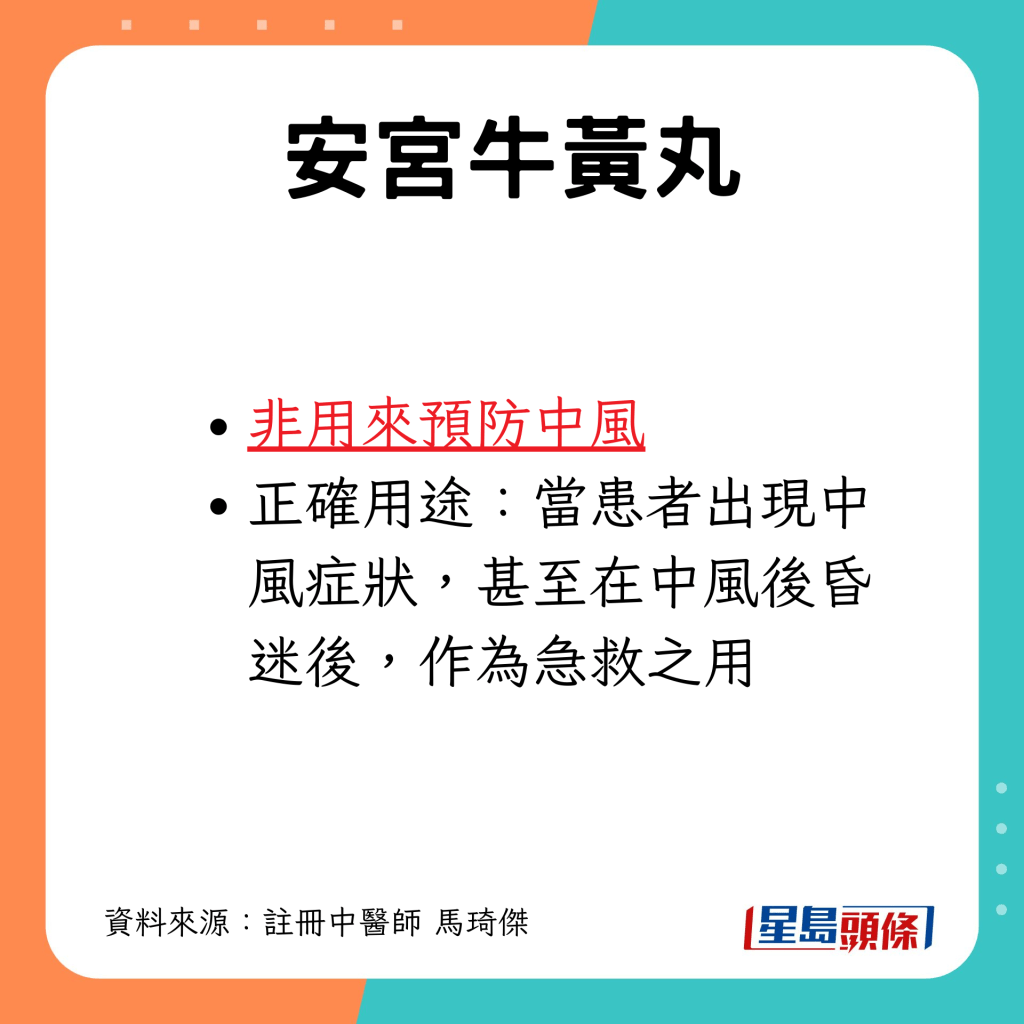 屬急救藥，非用於預防中風