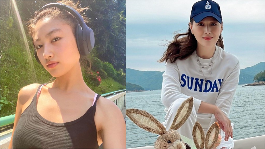 琦琦18歲囡囡任晴佳同媽媽合照晒逆天長腿 母女同框激似姊妹