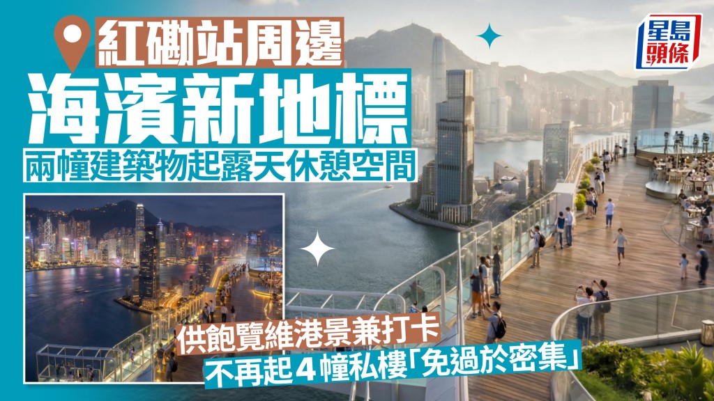 紅磡站周邊建海濱新地標 大樓建休憩空間飽覽維港景 不再起4幢住宅大廈
