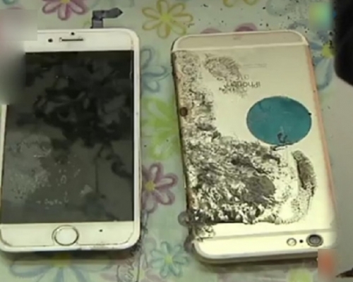 張男的Iphone 6s突然冒煙。 網上圖片