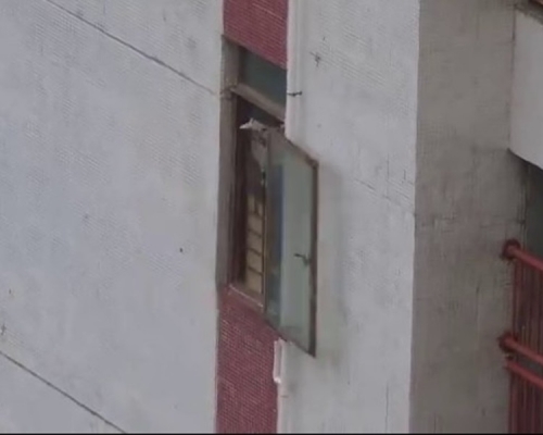 富善邨有住戶未關好窗,網民擔心造成危險。影片截圖