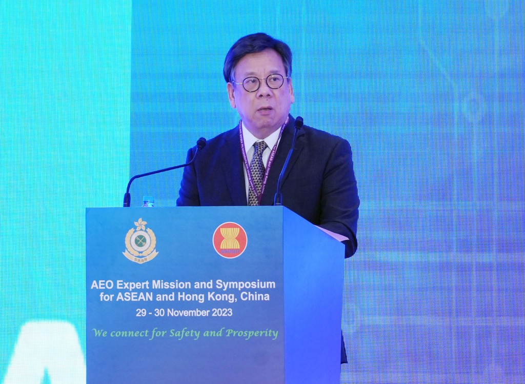 丘应桦指AEO计划在香港与东盟的关系中发挥关键作用。吴艳玲摄