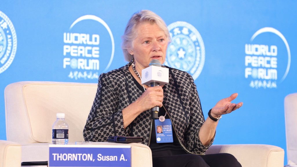 董雲裳表示，中美元首2026年或許會舉行多達4次會晤。中新社