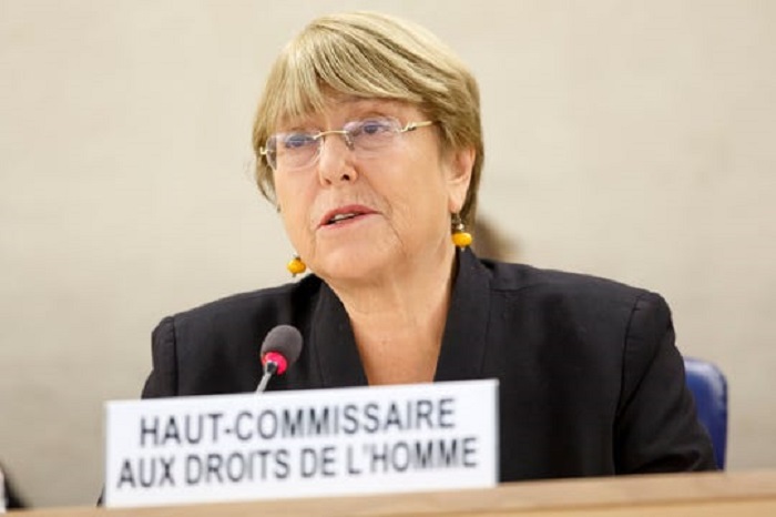 聯合國人權事務高級專員巴切萊特(Michelle Bachelet).AP