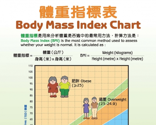 目前本港衞生署以體重指標界定成年人的體重是否超標。衞生署網頁圖片