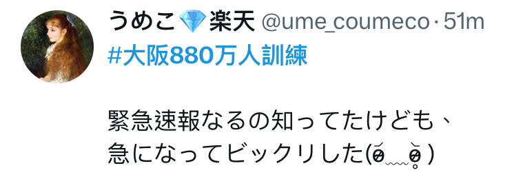 民眾表示早知有警報演習還是被手機警報訊息聲響嚇一跳。