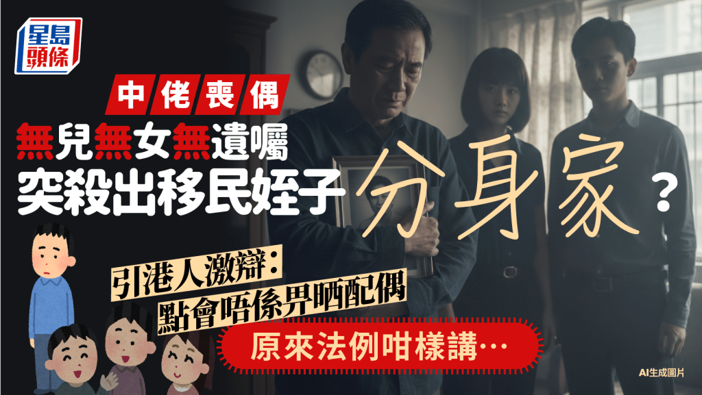 中年港男喪妻突殺出移民姪子分身家？無兒女無立遺囑最後咁處理 港人震驚：乜原來咁㗎？