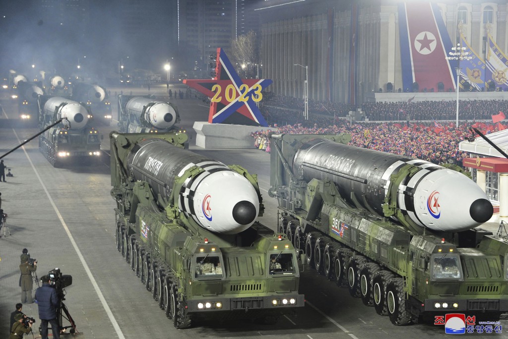 北韩的洲际弹道导弹。美联社