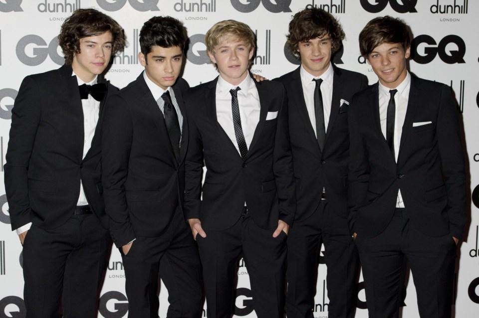 Zayn（左二）於2015年退出One Direction。