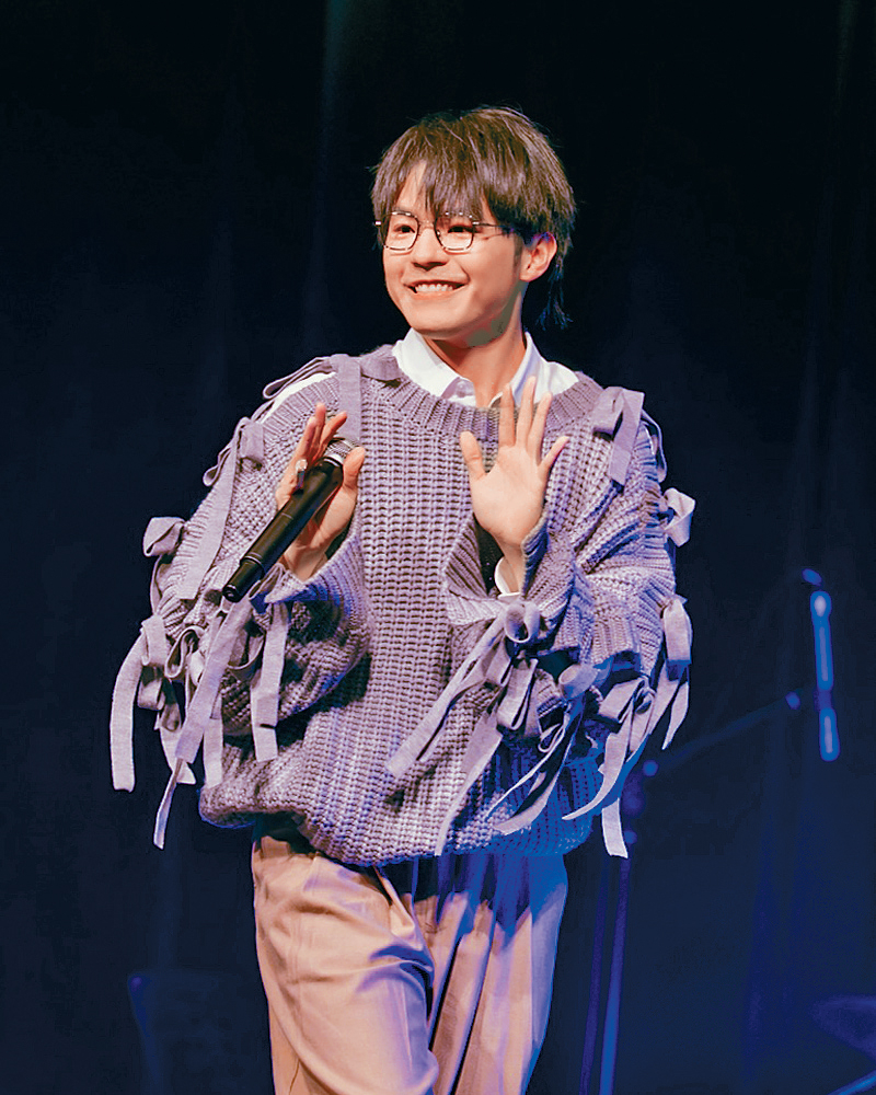 Ian前晚應邀到中大擔任歌唱比賽嘉賓。