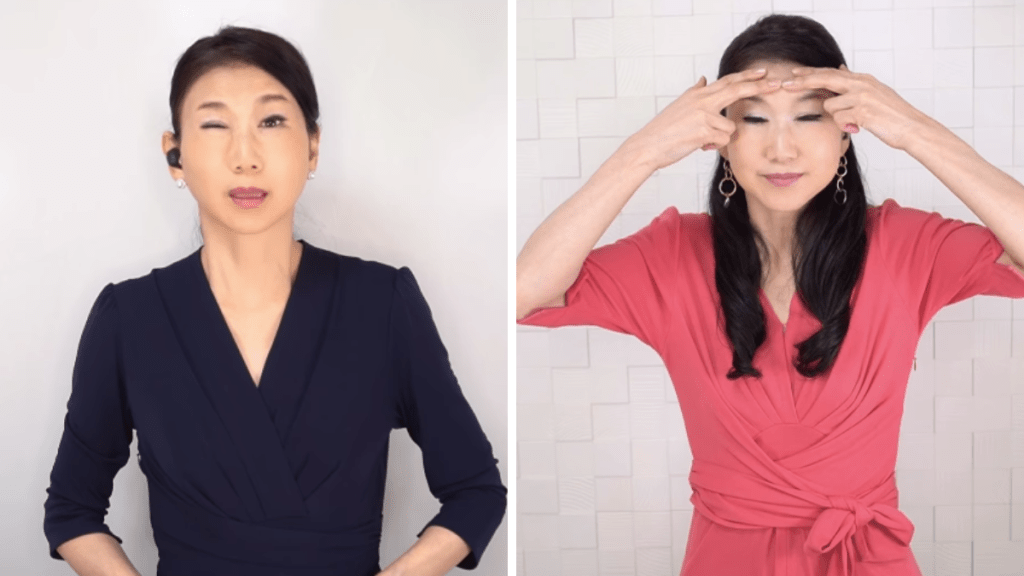 日本美容家加藤ひとみ發明了一系列的「臉部舞蹈」，有效預防和減淡表情紋。