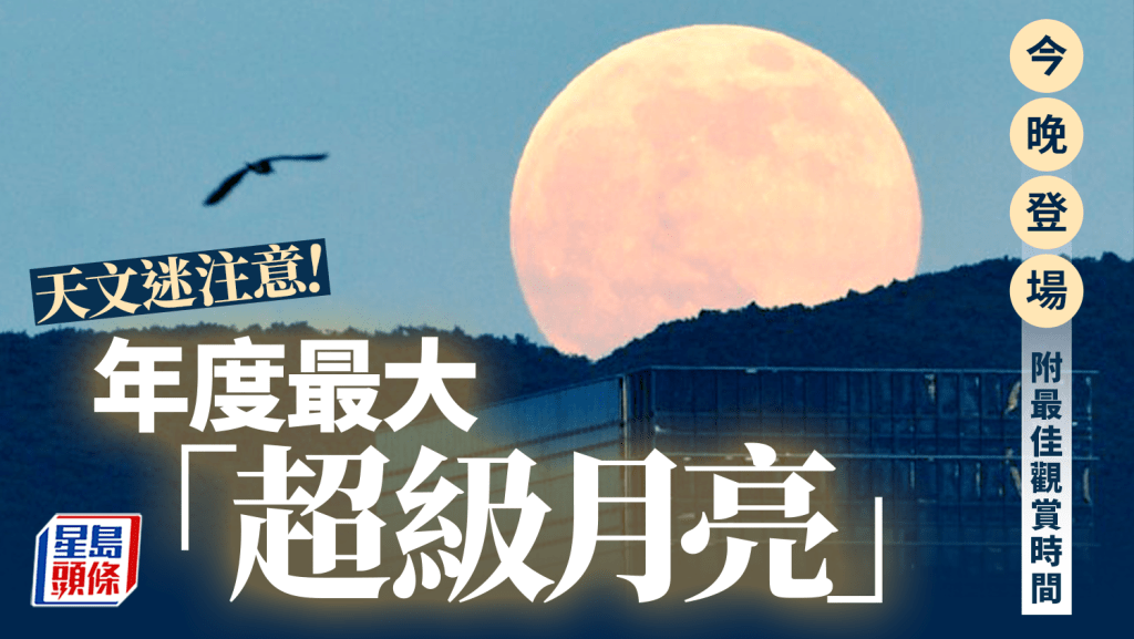 天文奇觀︱年度最大「超級月亮」今亮相 持續3天高掛夜空