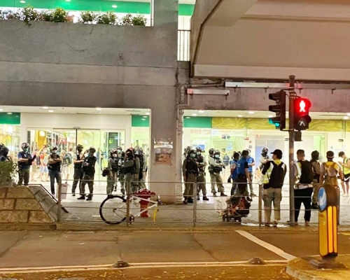 防暴警昨日在場戒備。fb「Tai Po 大埔」fb圖片