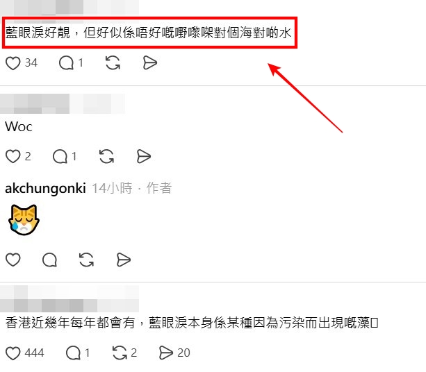 Threads截圖（資料來源：akchungonki＠Threads）