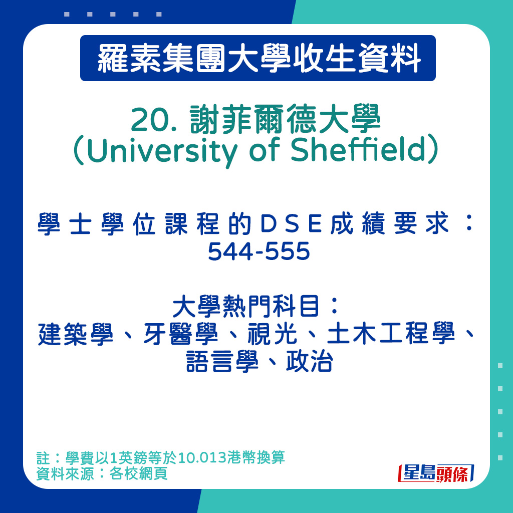 謝菲爾德大學（University of Sheffield）