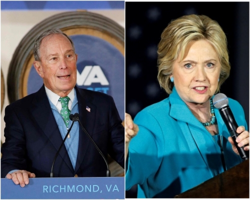 傳彭博或夥拍希拉莉參加大選。AP/資料圖片