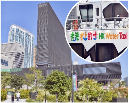 M+博物館明日開幕。(小圖為「水上的士」。)資料圖片