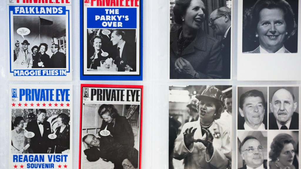 藝術家設計的戴卓爾夫人明信片。 路透社 藝術家設計的戴卓爾夫人明信片。 路透社