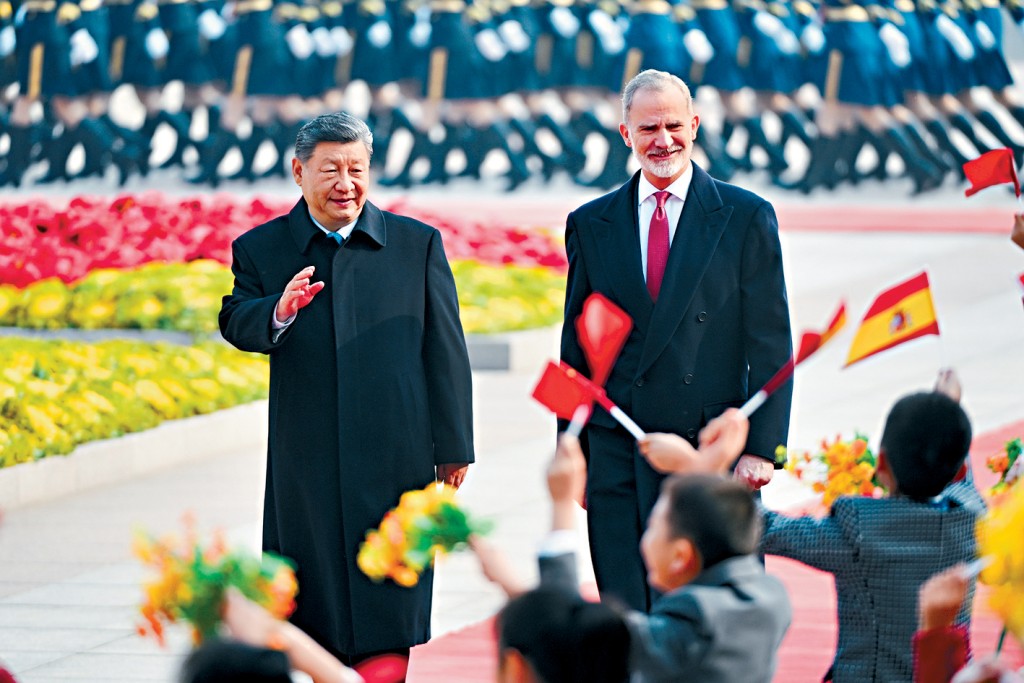 國家主席習近平會見來華訪問的西班牙國王費利佩六世。