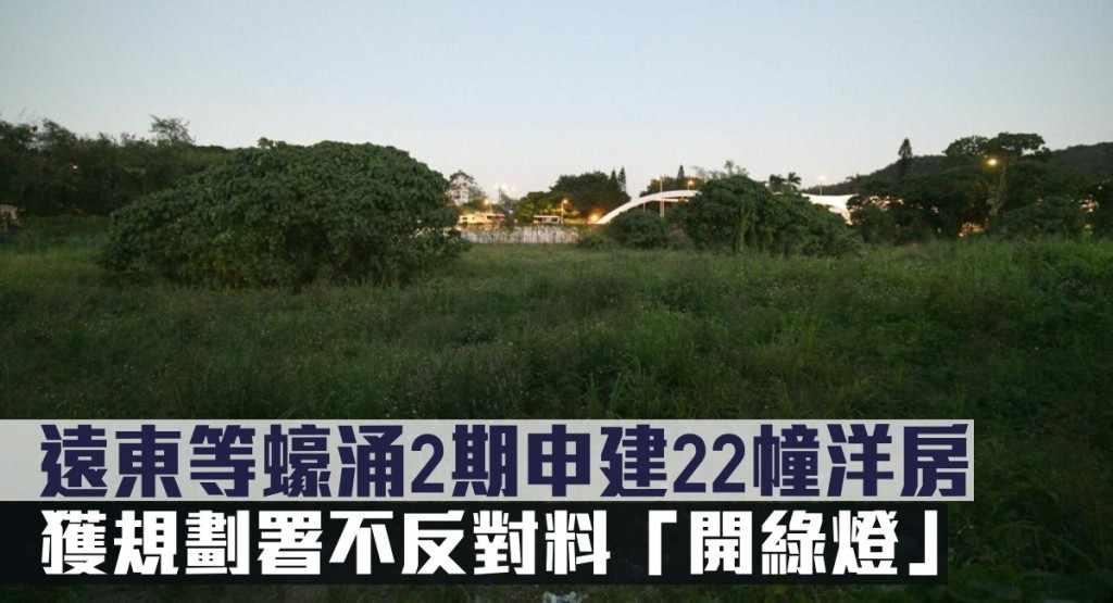 遠東等蠔涌2期申建22幢洋房,獲規劃署不反對料「開綠燈」。