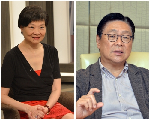 余若薇(右);馬時亨(左)。 資料圖片