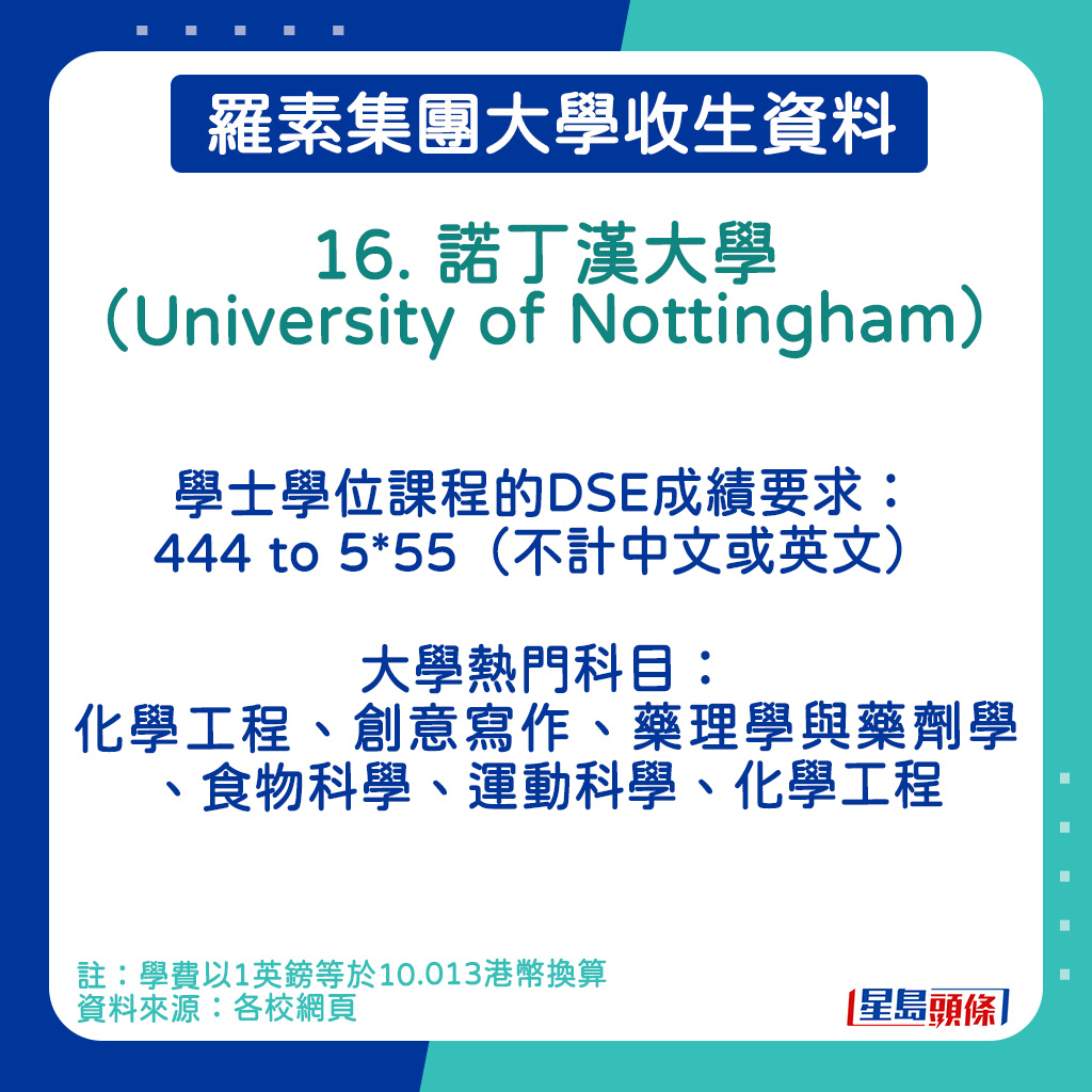 诺丁汉大学（University of Nottingham）