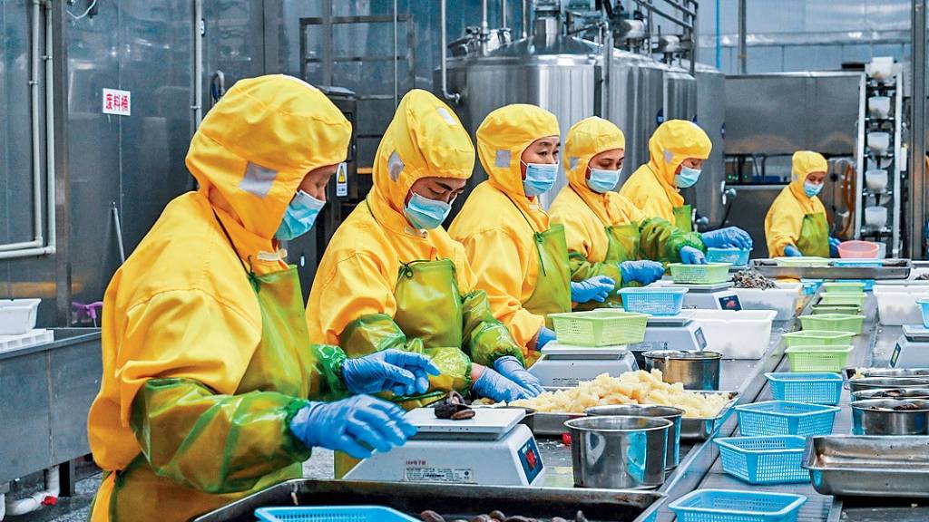 福州一間預製菜加工企業。 新華社 福州一間預製菜加工企業。 新華社