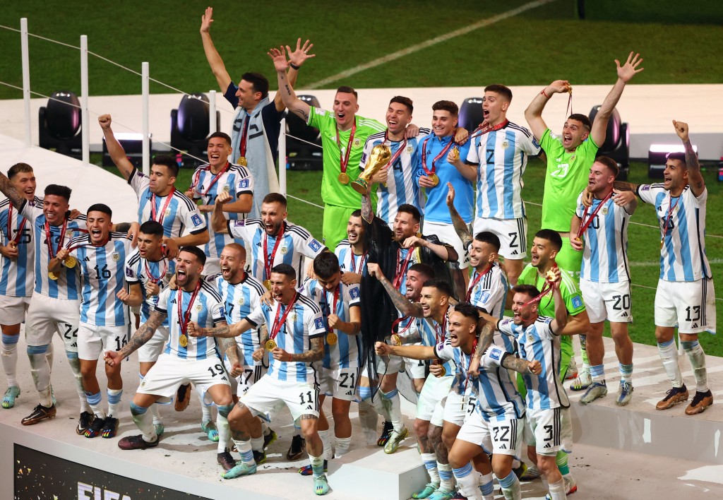 美斯領阿根廷奪世界盃。Reuters