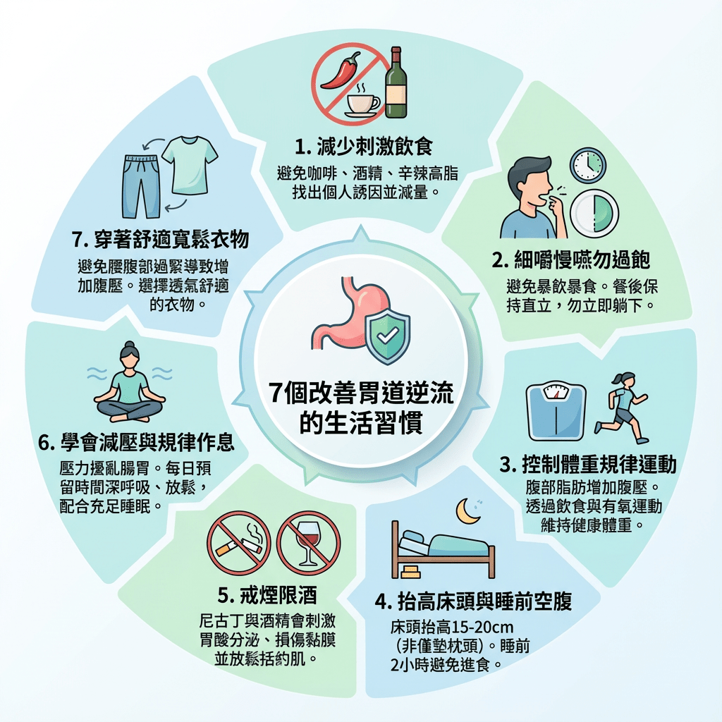 预防及改善胃酸倒流7大方法