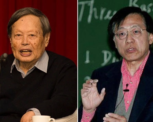 杨振宁(左)及姚期智。网图
