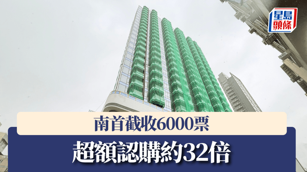 南首截收6000票，超額認購約32倍。