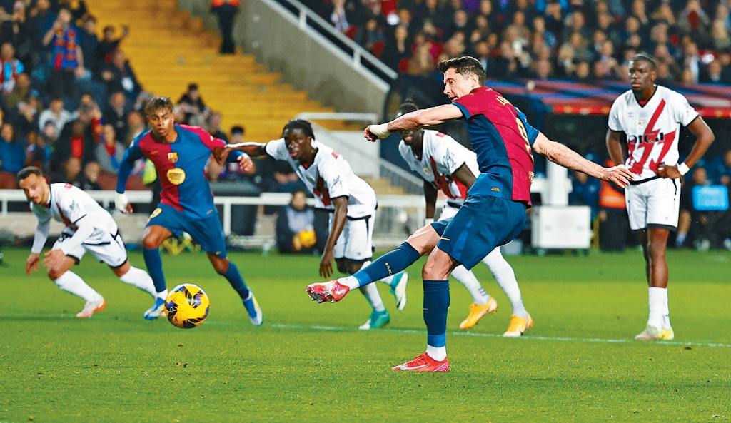 羅拔利雲度夫斯基一箭定江山助巴塞1:0小勝華歷簡奴。