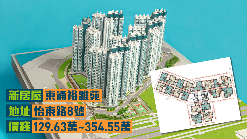 東涌裕雅苑是今期發售單位最多的項目,共售3,300個單位,