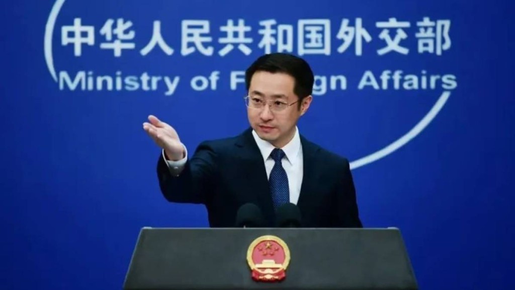 外交部發言人林劍。 央視