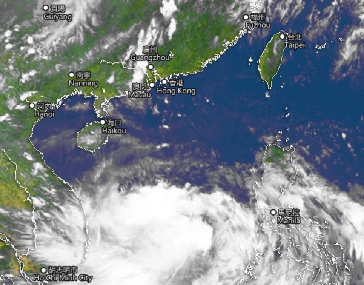 紅霞及季候風影響下香港預料風浪頗大。天文台