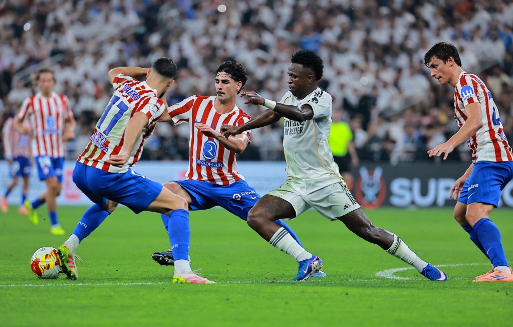 皇家馬德里2：1馬德里體育會。路透社