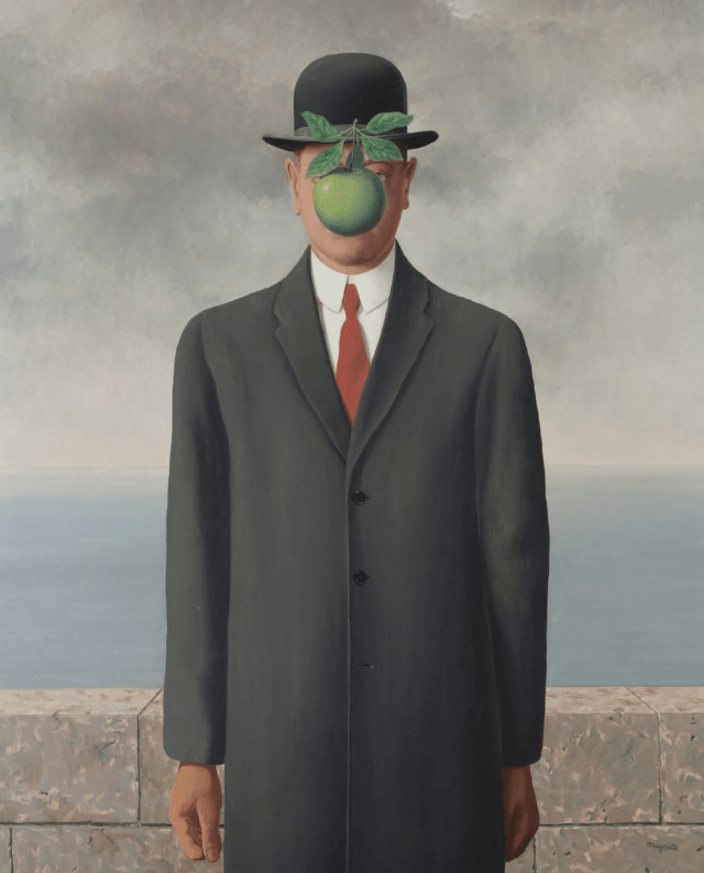 比利時藝術家René Magritte的著名畫作《Le Fils de L'Homme》。