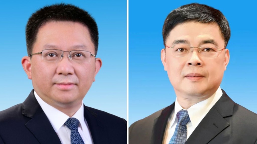 中央紀委六次全會召開，趙世勇（左）及張忠（右）升任副書記。