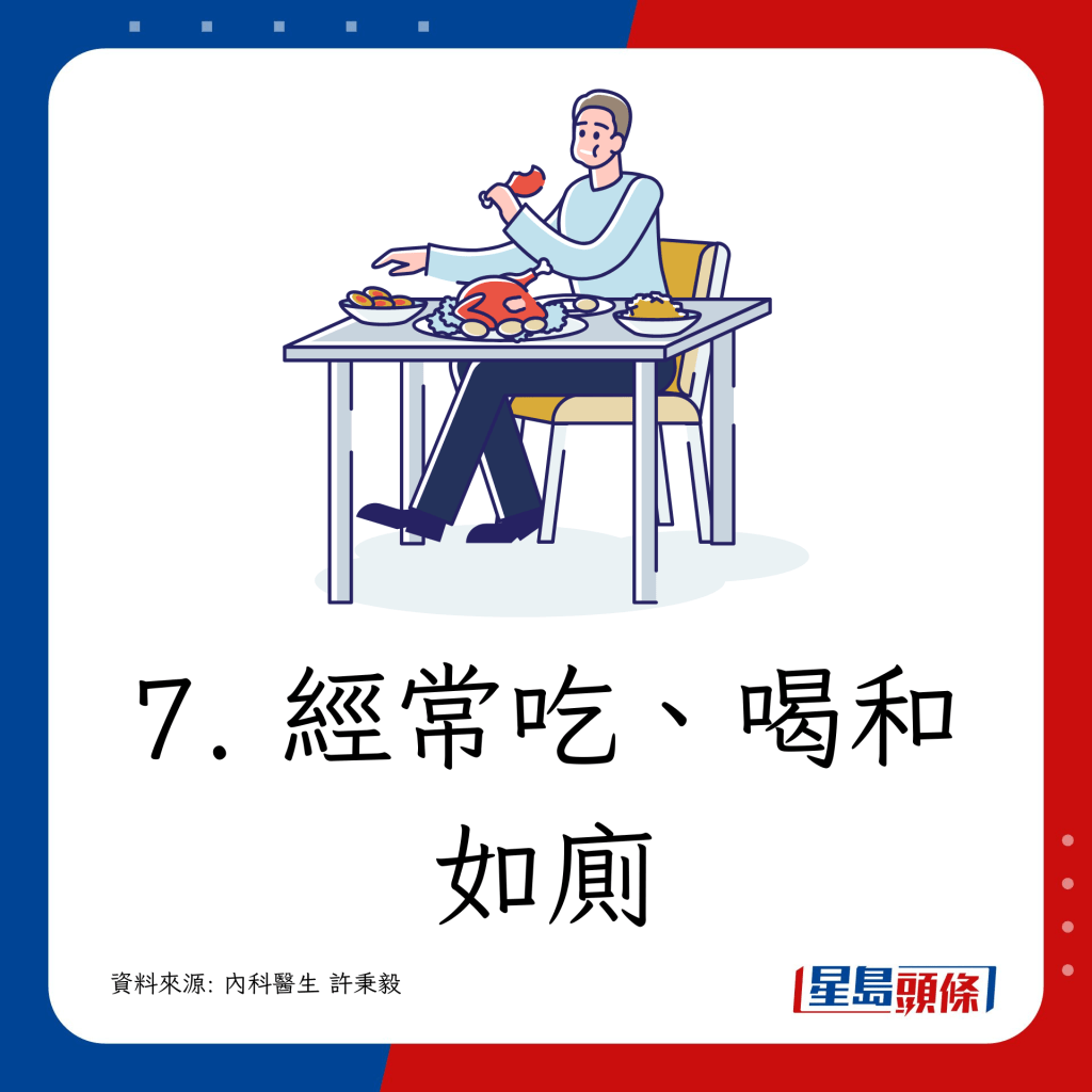 7. 吃多 喝多 尿多