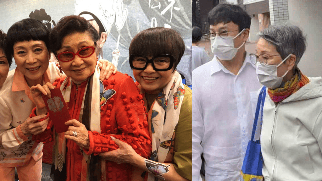 白雪仙98歲大壽  陳寶珠偕兒子楊天經賀師傅  影迷冒雨守候場面墟冚  人氣不減媲美年輕偶像
