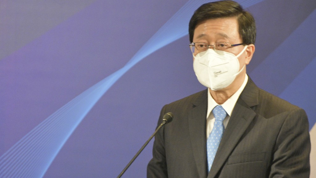 李家超指一國兩制是繁榮穩定基礎，國安法令港回復穩定。 資料圖片
